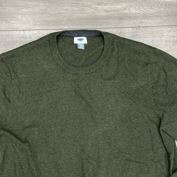Men's Old Navy XXL 2XL V-Neck Sweater Dark Green Soft Long Sleeve Cotton - Picture 5 of 8